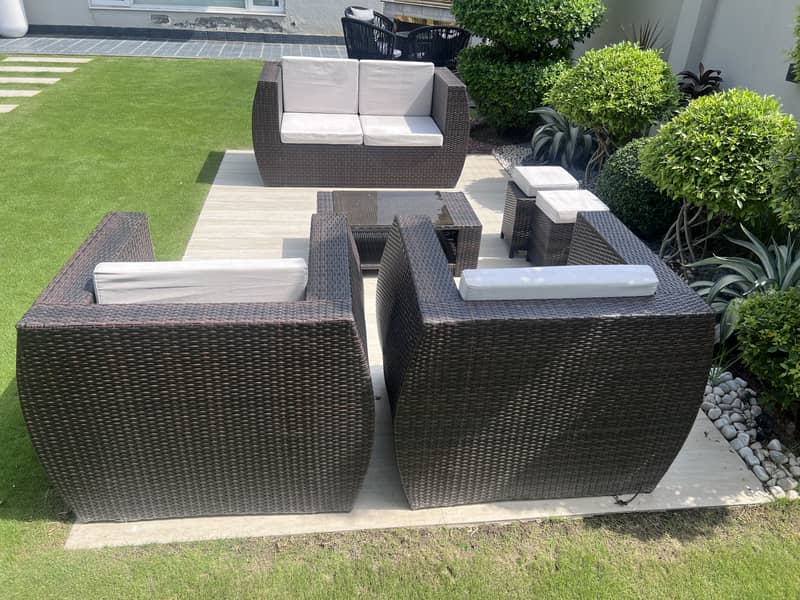 Garden chairs and sofas set with table 5