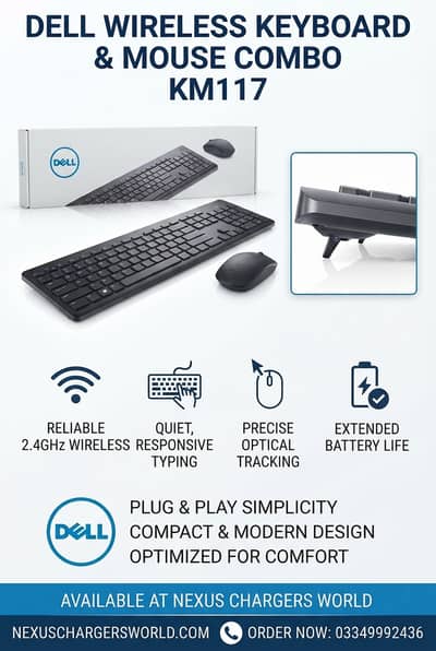 Dell KM117 Wireless Keyboard & Mouse