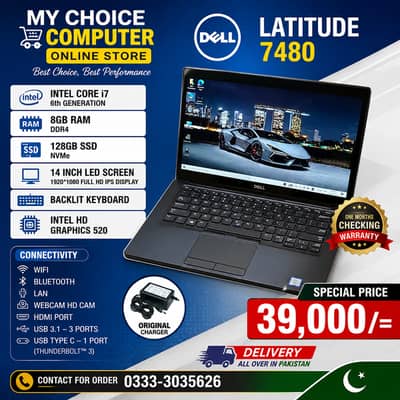 Dell. Latitude model 7480 Intel Core I7 6th gen