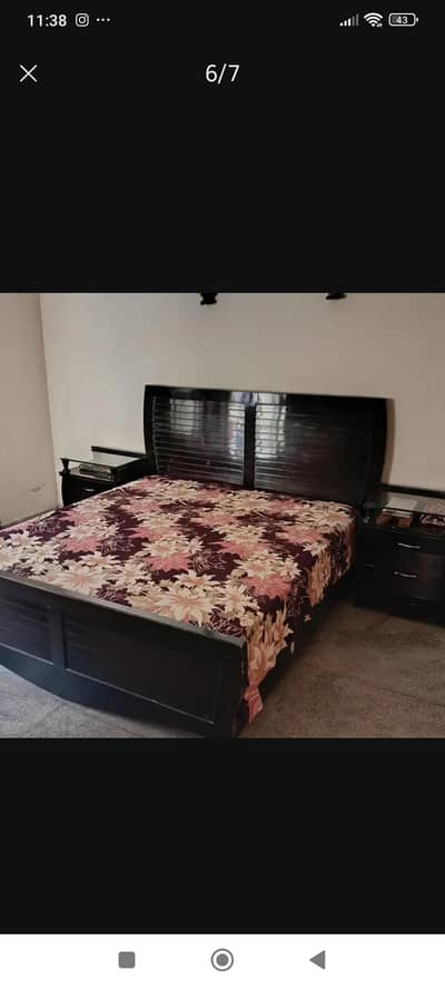 bed with dressing table
