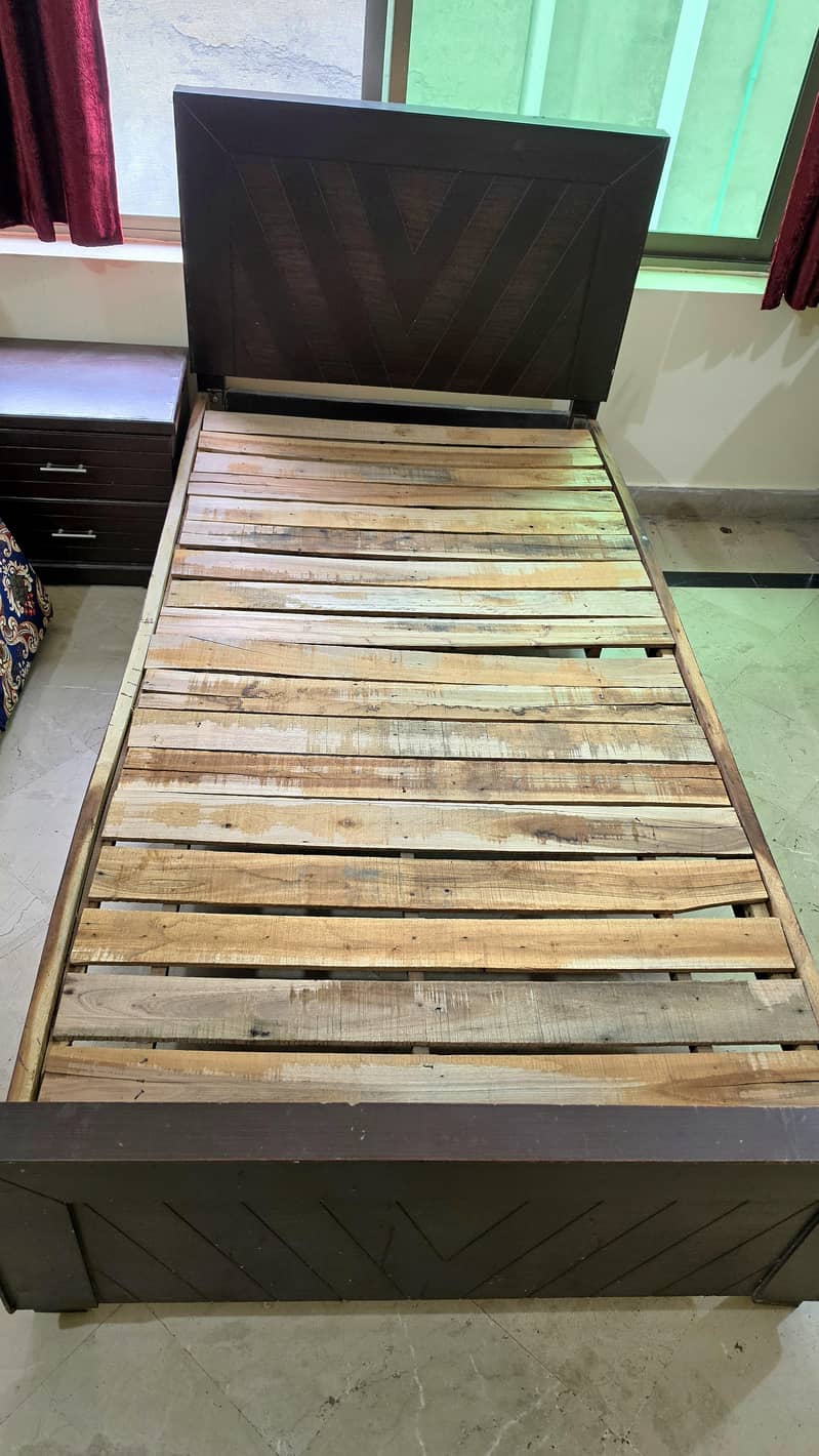 Single Bed with Mattress and cover 1