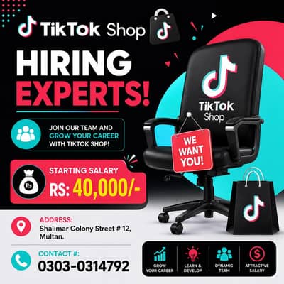 We are Hiring Tiktok Shop Experts