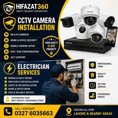 CCTV Camera & AC Installation Services | Hifazat360 Lahore