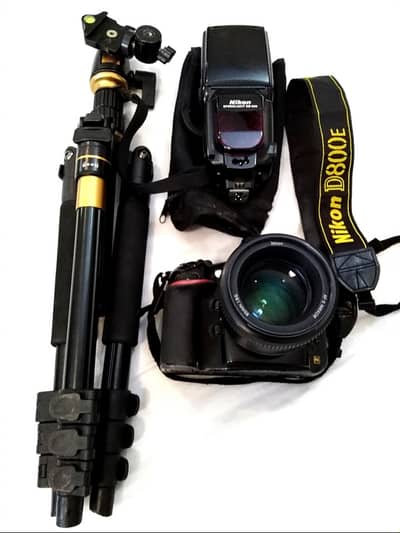 Nikon D800 E FX Body, Nikon 85mm F1.8 G, Nikon SB900 Flash, Pro Tripod