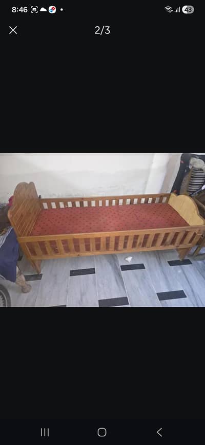 diyaar wood bed with matress