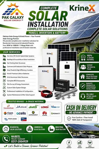 Solar Installation Complete Solar Solutions Panels,Inverters & Batter