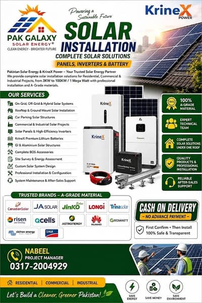 Solar Installation Complete Solar Solutions Panels,Inverters & Batter