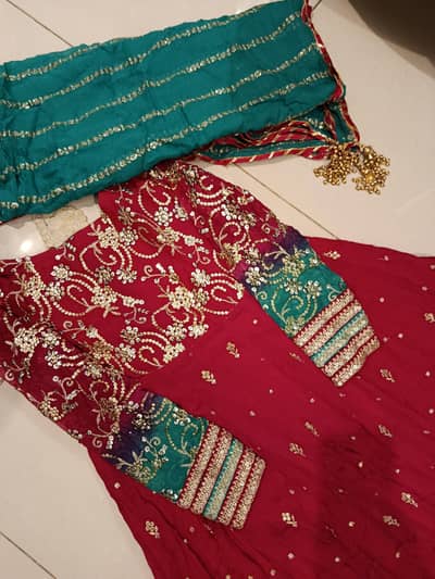 100 ghair frock with full kaliyan