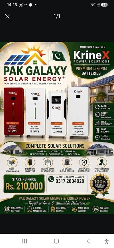 Solar Installation & Solutions On-Grid, Off-Grid & Hybrid KrineX Power