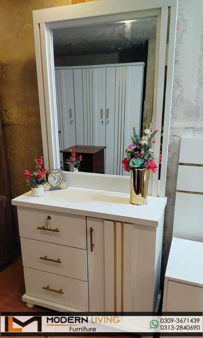 Dressing Table 4 Storage Drawers With Mirror Best Quality I