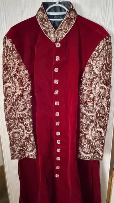 1 time Used velvet sherwani For sale