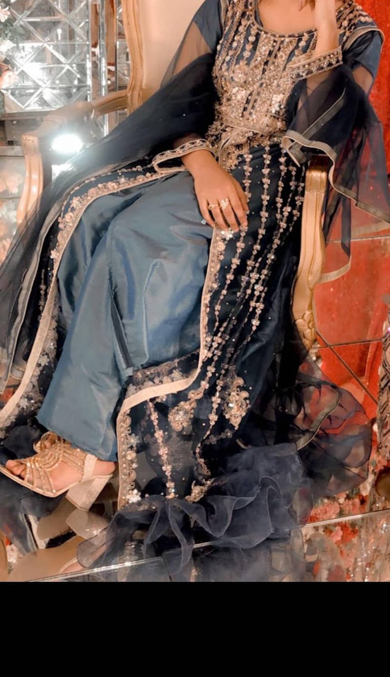 fancy open  maxi stylish party wear for girls and women 1