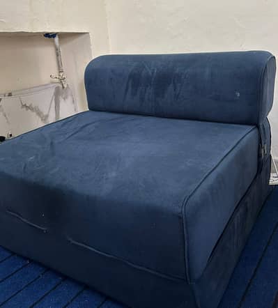 Sofa Cum Bed – Blue | Good Condition