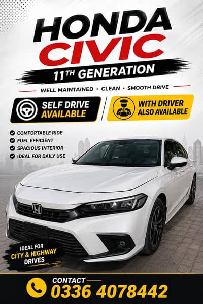 Civic 11 gen available for all over pakistan
