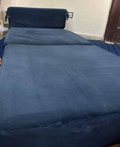 Sofa Cum Bed – Blue | Good Condition