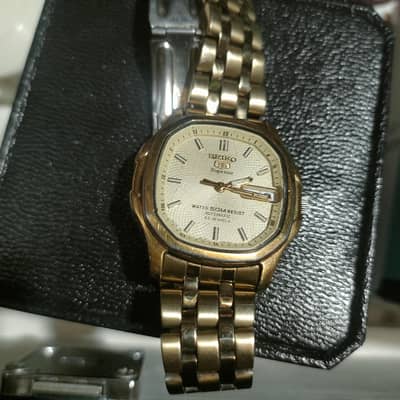 Original Seiko 5 Superior Japan Gold Automatic Watch (7S36-5000)