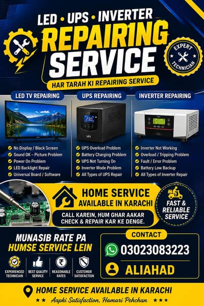smart led / led / ups and inverter repairing 1kva to 10kva