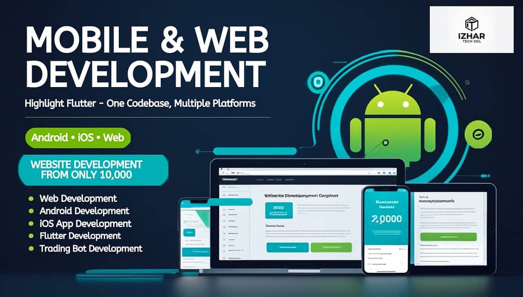 Mobile & Web Development | Flutter, Android & iOS | From Rs. 10,000 0
