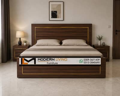 King size bed with 2 side tables best quality in your choice colours