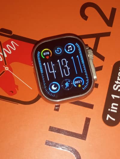 ULTRA 2 Smartwatch Bluetooth Calling | 8 Straps | Box + Charger _-