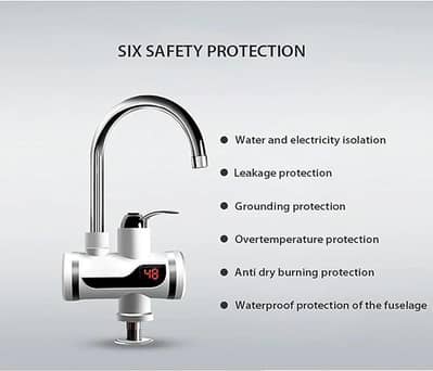 Instant Hot Water Faucet 50ml White Stainless Steel