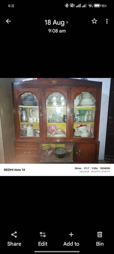 Interwood Wooden Kitchen Crockery Cabinet