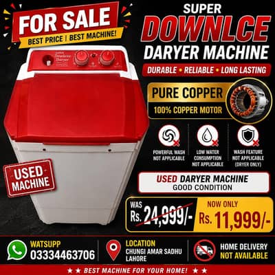 Used Super Dowlance Daryer Machine | Pure Copper Motor Excellent Cond