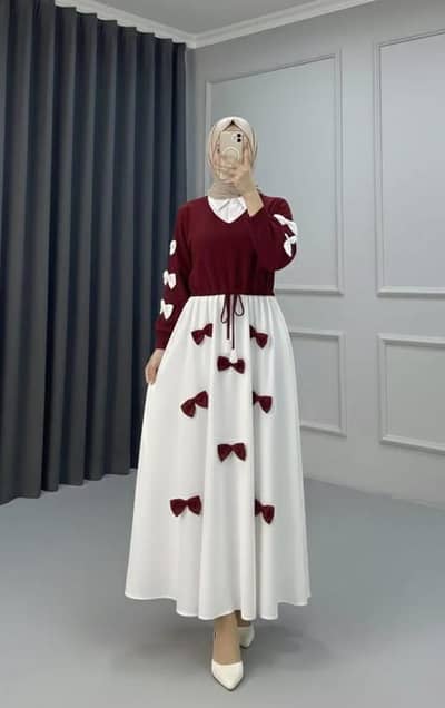 maroon heart print maxi jacket set for women free delivery Pakistan