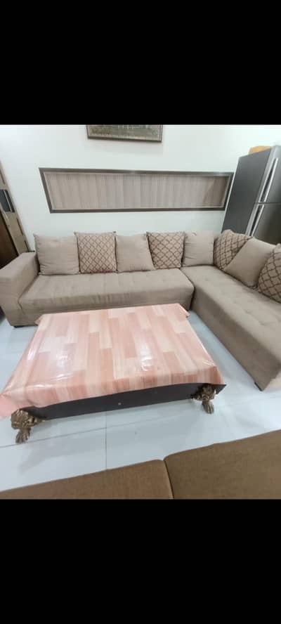 beautiful heavy Lshape sofa at reasonable price
