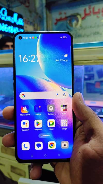 oppo reno 5 with box 8GB 128GB screen finger add pori par ley