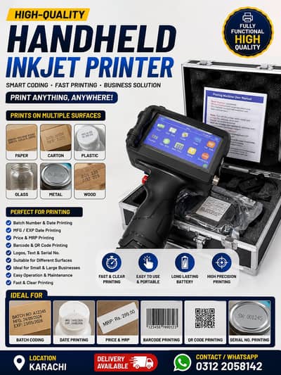 Handheld Inkjet Printer | Batch Coding Machine | Date & MFG Printing