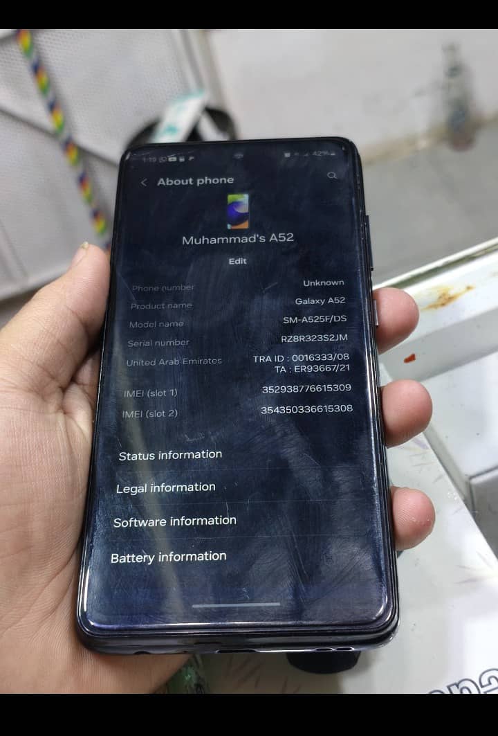 Sam a52 with box 1