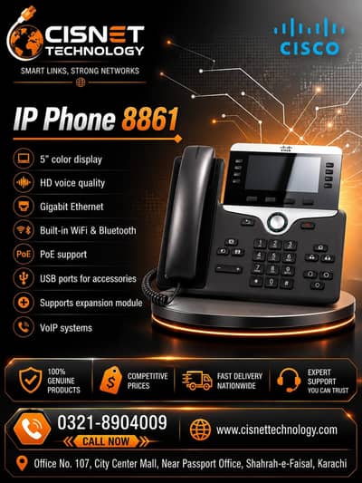 All types of Cisco IP phones and other brands available at CisNet!
