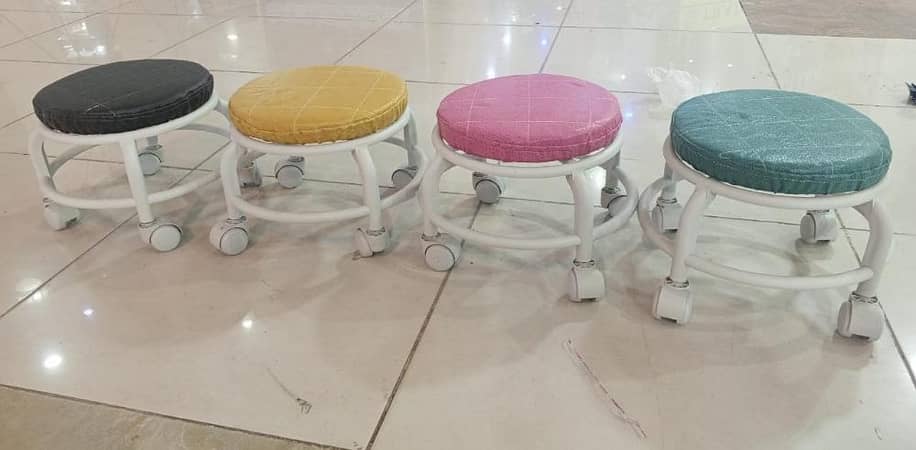Chair - Chairs - Acrylic 360° Rotatable Transparent Chair (Small) - Mini Space Design - High Resilience - Durable Backrest Smart Wheels - Ideal for Adults & Kids Multicolor