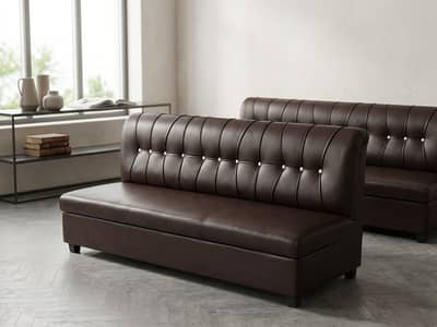 6 Seater Leather Sofa (3+3)