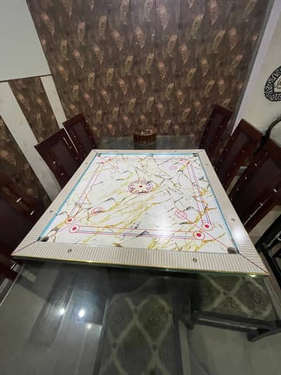 Carrom Board with Coins, Strikers & Boric Acid Powder – Complete Set