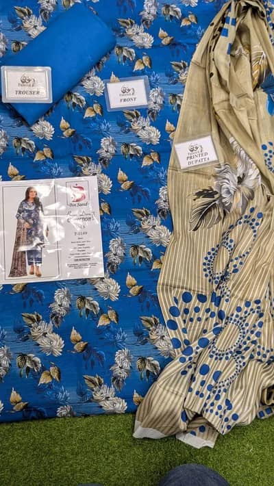 BINSAEED Bana Dora 3piece Unstitched Suit SUMMAER