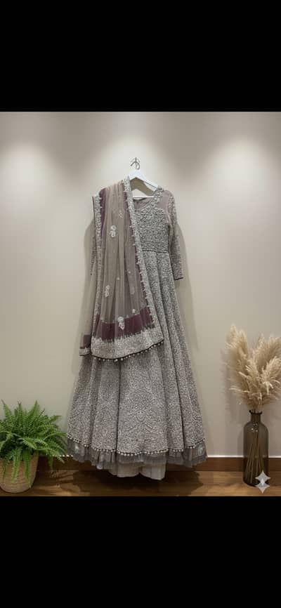 Walima maxi with net dubata and potli