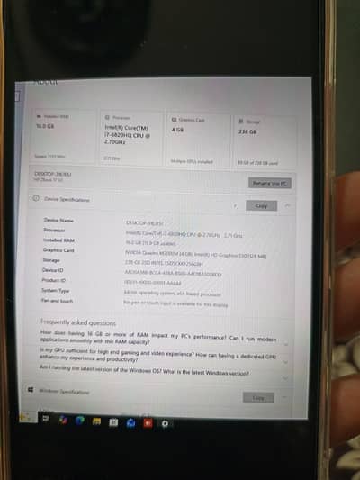 HP zbook work machine