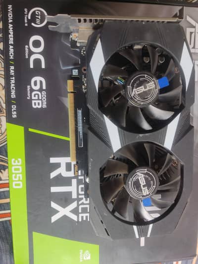 Asus Rtx 3050 oc edition 6 gb for sale with original box, user manual
