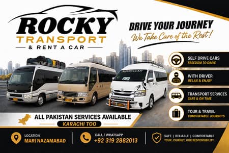 Transport & Rent A Car Services in Karachi | Hiace, Coaster & Luxury