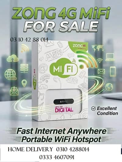 Zong 4G Bolt+ Mifi Device Pocket WiFi Wireless Internet Box Packed COD