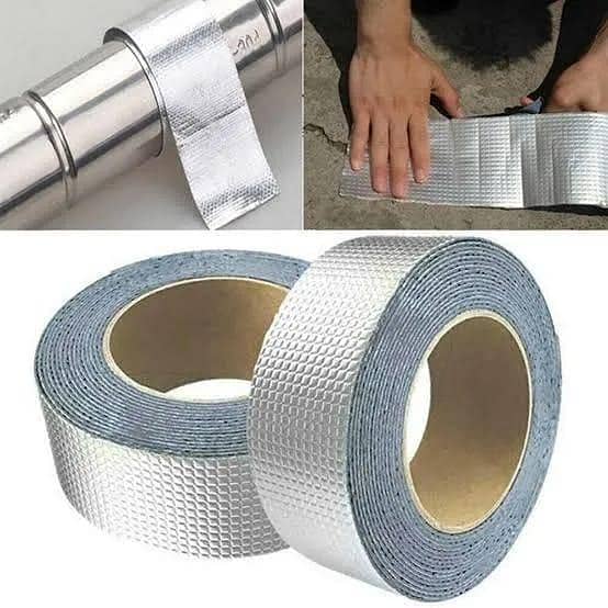 Super Strong Waterproof Tape for Water tank Roof Pipe Repair Tape Butyl ( Blue Color ) Waterproof Sealing Tape Super Strong Waterproof Butyl Tape Repair Adhesive Leak Proof Tape Super Sticky Aluminum Foil Butyl Rubber Tape Self Adhesive