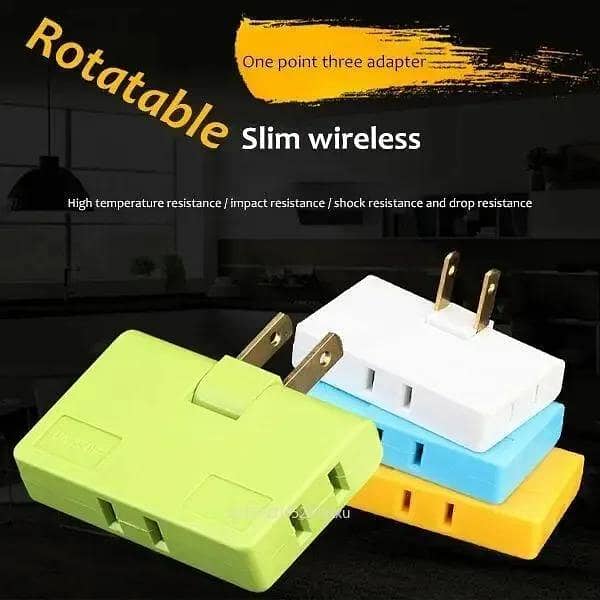 3 in 1 Rotatable Socket Converter 2500W Converter Multi Plug Wireless Power Socket 250V Outlet Charger extension Power Plug