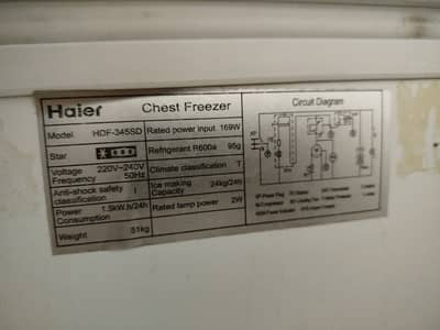 Haier HDF-345SD Deep Freezer 13 Cubic Feet in Best Condition