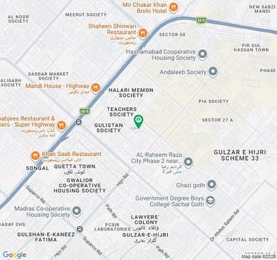 120 Sq Yd Residential Plot For Sale / 24ft Wide Road / Eastopen / Zeenatabad Society