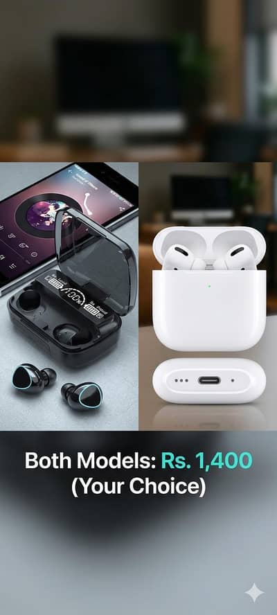 Premium White AirPods Pro 4 Wireless Earbuds with ANC & Fast Charge