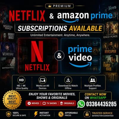 Netflix | Amazon Prime | IPTV services available
