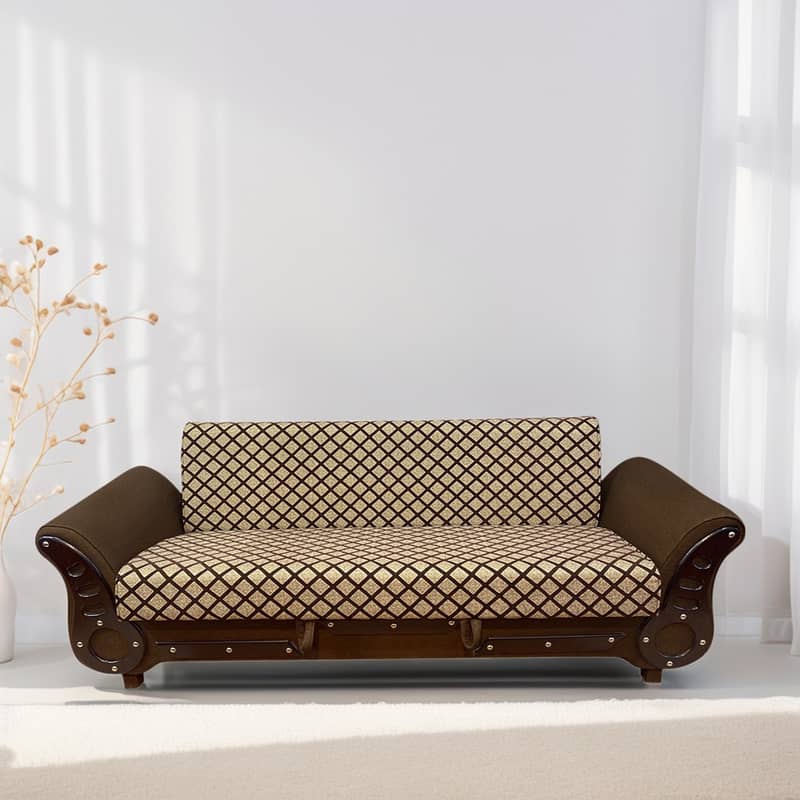 Sofa Kum Bed With Two Chairs & Other Furniture 0