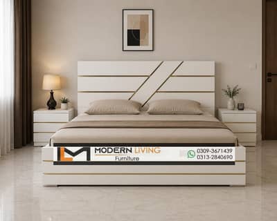 King Bed With 2 side tables best quality in your choice colours